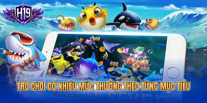 Trò chơi có nhiều mức thưởng theo từng mục tiêu